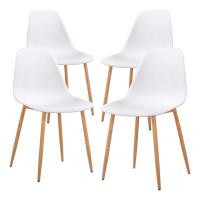 Miramax-juego de Sillas de Comedor Estilo Nórdico, Polipropileno, para Cocina, Sala de Estar, Dormitorio, Oficina, Blanco - details 0