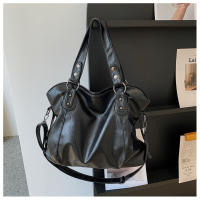 Bolso De Hombro Para Mujer En Cuero PU Gran Capacidad Bolso Cruzado Casual Retro De Color Sólido Para Viaje Y Compras - details 17
