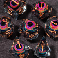 Juego De Dados DND Líquido Núcleo D&D Resina Fronteriza Para Juego De Rol RPG D20 D12 D10 D8 D6 D4 Borde Fino Dados De Dragón Y Sótano - details 34
