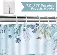 Cortina de Ducha Tortuga Marina Océano Azul Bajo El Mar Cortinas de Baño de Poliéster Impermeable Antimoho Lavable Cortina Ducha 180x200 cm con 12 Ganchos - details 3