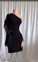 Vestido De Moda Veraniego Para Mujer Sin Mangas Color Sólido Con Corte De Cintura Ajustado Y Abertura En La Cadera Estilo Sexy Y Club - details 4