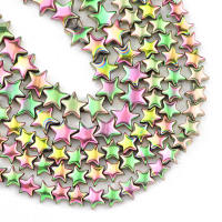 Cuentas De Estrella De Cinco Puntos De Hematita Azul Y Dorado Color Morado Natural Para La Creación De Joyería Pulseras Y Collares DIY - details 8
