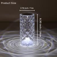 Lámpara De Mesa De Cristal Para Dormitorio Con 16 Colores Toque/Radio Dimmer Luz Nocturna USB Luz De Ambiente Para Cama - details 5