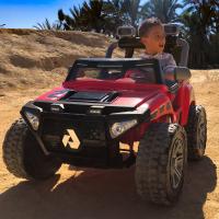 INJUSA - Coche Eléctrico Infantil Monster Car, Coche a Batería para Niños de 3 a 4 Años, Batería 24V, Pedal Acelerador, Marcha Atrás, Ruedas de Goma EVA Antipinchazos que Mejoran el Agarre, Luces LED, 8 km/h, Color Rojo - details 1