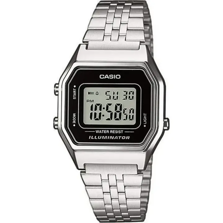 Reloj Digital CASIO Vintage Mujer (Acero y Resina - Plateado) - 1