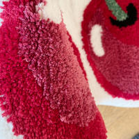 Carpetas De Suelo Suaves Y Rosas Con Diseño De Manzanas Para Decoración De Habitaciones Infantiles Y Salones Alfombra Gruesa Antideslizante Y Resistente Al Agua Para Decoración Del Hogar - details 6