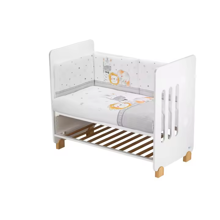 CAMA 60X120 MOD. STAR NATURE + SET 2 PÇS AMOVIVEL (COLCHA+PÁRA-CHOQUE)-MOD. ANIMALES - 1