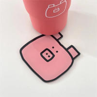 Taza De Acero Inoxidable Con Diseño De Sonrisa Cartoon Resistente Al Calor Tapete De Acrílico Para Copas Y Tazas Tapete De Posar Para Bebidas Y Comida - details 5