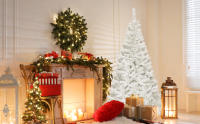 Árbol de Navidad Artificial Blanca, Árbol artificial navideño Economico, Árbol de Hoja PET, Árbol Navidad,  60cm 90cm 120cm 150cm 180cm 210cm Arbol barato Decoración Hogar, Jardin, Centro Comercial, Restaurante - details 3
