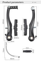 MEROCA Caliperos De Freno V Con Prensa De Freno Para Bicicleta Plegable MTB Carretera Uso En Bicicletas De Montaña Y Bicicletas De Cruiser - details 2