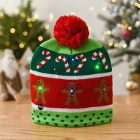 Gorro Navideño De Lana Con Luces LED Unisexo Gorro De Invierno Con LEDs Coloridos Para Año Nuevo Xmas Accesorio Electrónico Para La Navidad - details 10