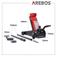 AREBOS Gato hidráulico de maniobra 3T Jack & con pedal y tacos de goma - details 7