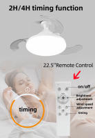 Lámpara De Techo LED Con Ventilador Oculto E27 Para Sala De Estar Cocina Garaje Con Control Remoto Y Blades Retráctiles Fuente De Alimentación DC - details 6