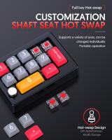 Programable totalmente caliente interruptor mecánico intercambiable 7 color RGB luz Juego Mini teclado - details 1
