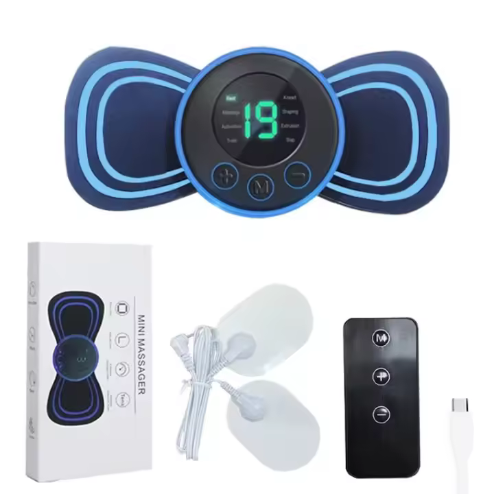 Mini Masajeador Cervical Eléctrico Alivio Del Dolor Muscular Con Pantalla Digital Ajustable Para Espalda Y Cuello - 1