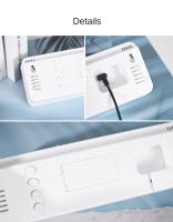 Reloj De Alarma Digital LED Con Mostrador De Temperatura Humedad Y Día Semanal Ajustable Brillo Para Hogar Y Habitación - details 9
