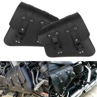 Bolsas De Silla Universal Para Motocicleta De Cuero PU Con Portabotellas Impermeable Para Café Racer Equipaje De Cruzer Custom - details 0