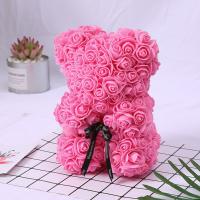 Rosa Artificial 25cm Oso Para Regalo De Aniversario Navidad San Valentín Cumpleaños Boda Fiesta Decoración De Hogar - details 8