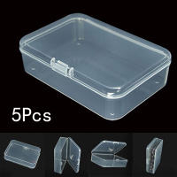 Caja De Joyería Rectangular De Plástico Transparente 5PCS Caja De Almacenamiento Ecológica Para Componentes Y Tarjetas De Identificación - details 0