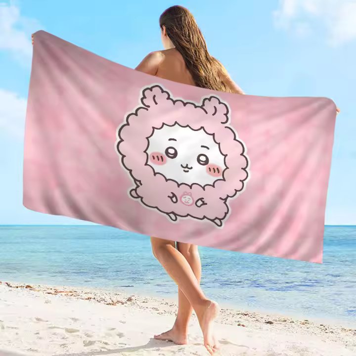 Toalla De Playa Microfibra Chiikawa Cute Absorbente Rápida Secado Suave Yoga Natación Resort Montañismo Tamaño 30x60 Cm 50x100 Cm - 1