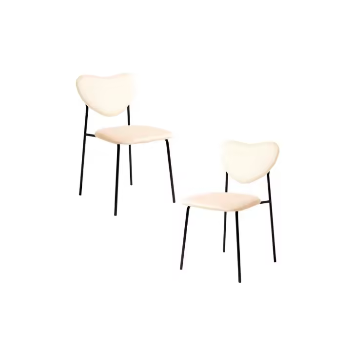 Pack 2 Sillas Cora Black Terciopelo - Beige - 1