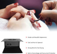 Secador De Uñas Profesional Con Aire Caliente Y Frío VamsLuna 300W Negro Herramienta De Ensamblaje De Gel Para Salon De Uñas - details 2