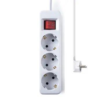Cable Alargador Blanco De 3 Metros | FAMATEL Con Protección Infantil Y Toma De Tierra Para Exteriores