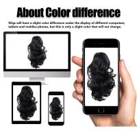 Extension De Cabello Sintético 12" Clip En Cola De Caballo Rizada Corta Para Mujeres Negras Clavija De Mandíbula Peluca De Textura Curva Para Uso Diario - details 7