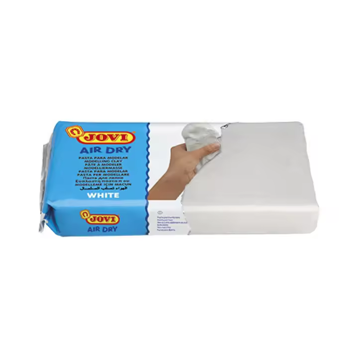 Pasta Para Modelar Air Dry 500 Grs Blanca - Pasta Blanca Para Moldear Con Ingrecientes Naturales - Pasta Para Moldear Blanco Puro - Jovi - 1