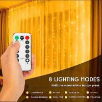 Luces LED Para Cortinas Y Jardín Impermeables De Festival Con Efecto De Lluvia De Arco Iris Decoración De Villa Moderna IP65 - details 0