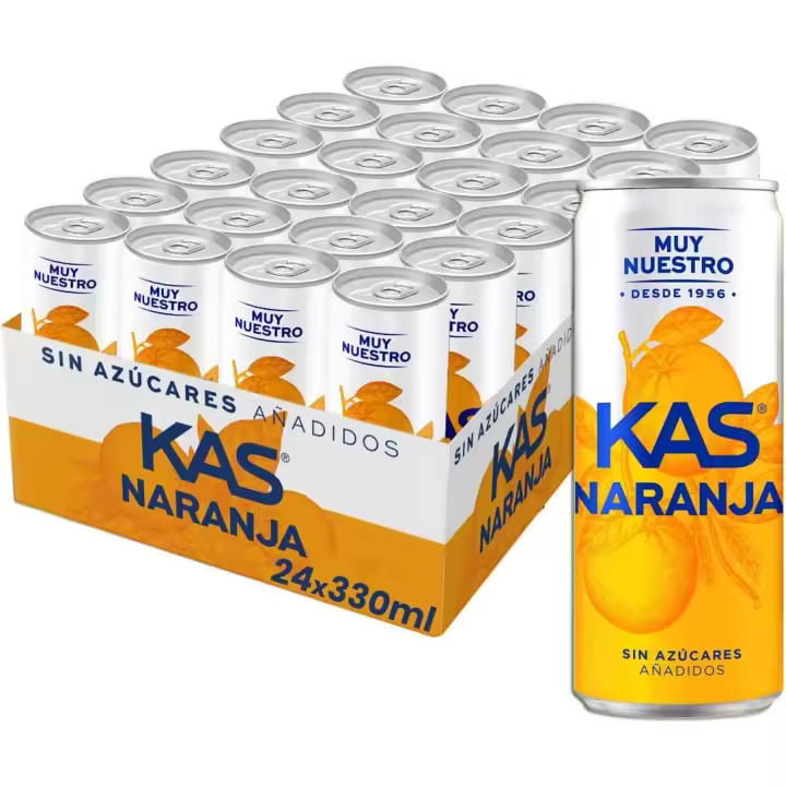Caja 24 KAS Naranja Zero lata 33cl - 1