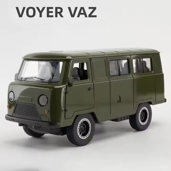 Modelo De Coche Escala 1:18 UAZ Viajero De Rusia Juguete De Aleación De Metal Simulación Con Sonido Y Luz Regalos Para Niños - 1