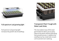 Juego De 2 Bandejas Para Germinación De Semillas Con Kit De Inicio De Semillas 80 Células Y 4 Luces De Crecimiento LED Con Temporizador Inteligente - details 2
