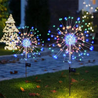 Luz Solar Para Jardín Decorativa De Fuegos Artificiales Y Hadas Luz LED Exterior Impermeable Colorida Para Decoración De Jardín Y Paisaje - details 3