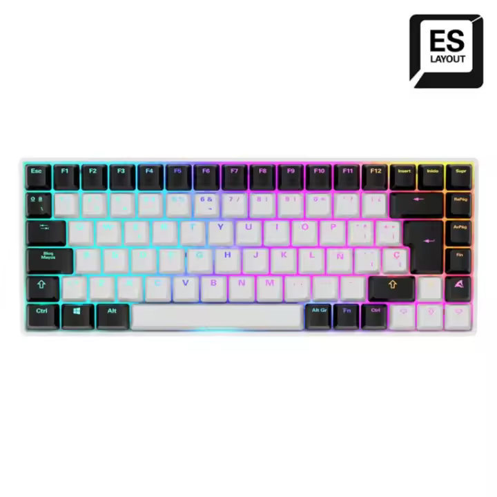 Sharkoon SKILLER SGK50 S3 teclado USB QWERTY Español Blanco - 1