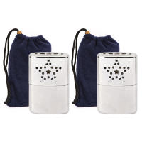 2pcs Mini Aquecedor De Mano Portátil Para Exteriores Reutilizable De Aleación De Metal Con Bolsa Para Pesca Camping Senderismo - details 0
