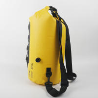 Mochila De Almacenamiento Exterior 20L Impermeable Y Colapsable Para Kayak Y Rafting Separación Seca Y Húmeda Bolsa De Río Unisex Color Amarillo Y Negro - details 19