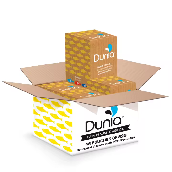 Atún en aceite de girasol Dunia formato pouch pack 48 uds. - 1