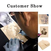 10pcs Piel De Práctica Para Tatuaje Cejas Cuero Synético Ambos Lados Accesorios De Tatuaje Microblading Piel De Ojo De Conejo - details 1