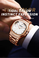 Reloj De Pulsera De Negocios De Lujo Para Hombre BINBONG B1885 Cuarzo Resistente Al Choque Luminoso 30M a Prueba De Agua Correa De Acero Inoxidable - details 8