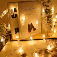 1 Pack Luces De Hilo De Fairy Con Clip Para Fotos Y Tarjetas 10/20/30/40 LED Decoración Para Bodas Y Graduaciones Fiesta De Graduación Decoración De Boda - details 3