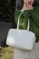 Bolso De Hombro Para Mujer En Cuero Genuino Split Tamaño Grande Color Marrón Y Negro Estilo De Lujo Y Moda Bolso Cruzado - details 6