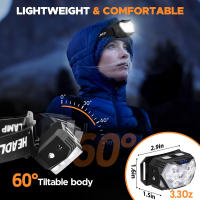 Lámpara Frontal LED De 9 Luces Fuertes Recargable Por USB Con Sensor De Movimiento Luz Portátil Para Pesca Camping Actividades Al Aire Libre - details 17