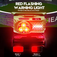 Lámpara Frontal LED Super Brillante Con Inducción Inteligente Y Luz Roja SOS Recargable Por USB Torcha Magnética Para Pesca - details 3