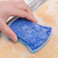 5PCS Esponjas De Limpieza Para La Cocina Pads De Frotado Azul Hechas De Pulpa De Madera Limpiadores De Alta Calidad - details 2