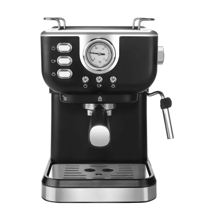 Máquina de café Espresso de acero inoxidable, vaporizador de leche, Varita de vapor 2 en 1, 1050W, semiautomática, 20 Bar - 1