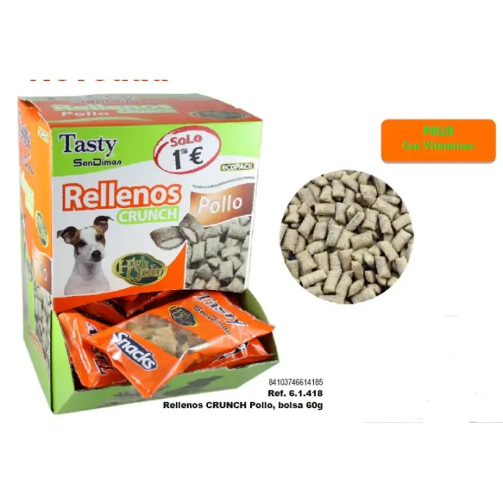 San Dimas - RELLENOS CRUNCH DOG POLLO 50 GR CAJA 35 BOLSAS - 1