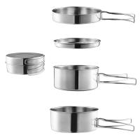 Juego De Cocina Para Camping Y Senderismo En Acero Inoxidable Resistente Al Agua Plegable Con Soporte Para Fogata Ideal Para Picnics - details 25