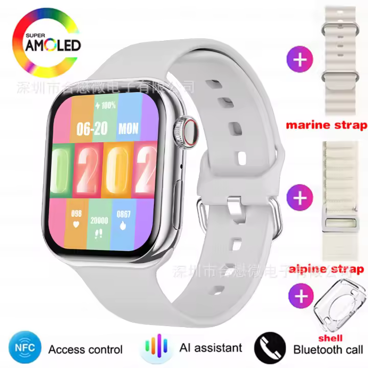 Reloj intelente 9 Mini Ultra 8 series para hombre y Mujer, pulsera resistant Duster IP68 con Llamadas, NFC, Carga inalambica, compatible con Apple Watch9, Trayectoria de Movimiento GPS, pantalla de Alta definición de 1,75 pulgadas - 1