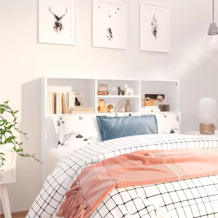 VidaXL Cabecero Zakia 4 módulos diseño minimalista 103,5x120x19 cm - 1